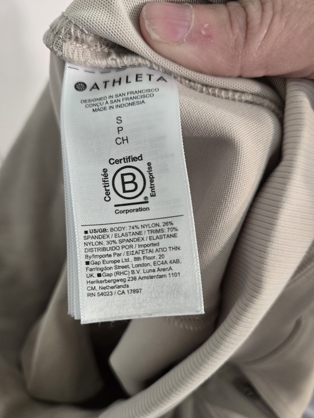 Athleta Light Beige/Cream Track Jogger Pants SIZE S - Picture 6 of 6